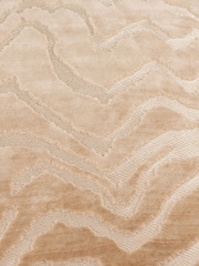 Paoletti Taupe Tierra Cut Velvet Fibre Filled Cushion - Image 4 of 5