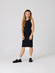 ONLY KIDS Black Ribbed Jersey Midi Dress - Image 1 of 3