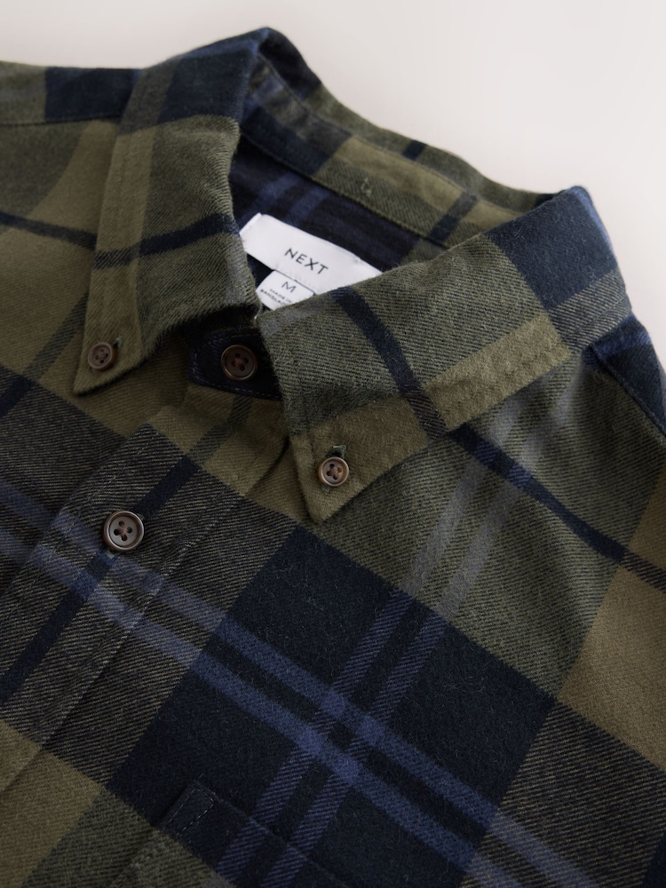 Green Buffalo Check Long Sleeve Shirt - Image 9 of 9 Green Buffalo Check Long Sleeve Shirt - Image 9 of 9