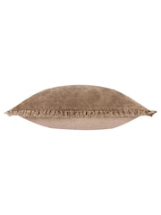 Yard Chocolate Bertie Cotton Velvet Fibre Filled Cushion - Image 4 of 5