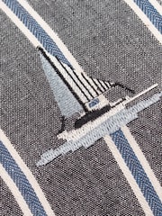 Wylder Navy Abersoch Regatta Feather Filled Cushion - Image 5 of 6