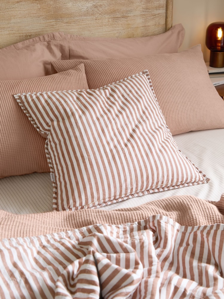 Yard Pecan / Cotta Hebden Washed Cotton Feather Filled Cushion 55x55cm - Image 2 of 4 Yard Pecan / Cotta Hebden Washed Cotton Feather Filled Cushion 55x55cm - Image 2 of 4