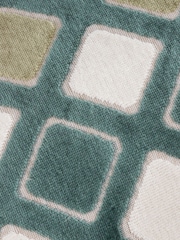 Furn Green Metro Diamond Velvet Fibre Filled Cushion - Image 5 of 6