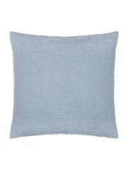 Yard Mineral Blue Lark Muslin Crinkle Cotton Cushion - Image 2 of 4