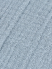 Yard Mineral Blue Lark Muslin Crinkle Cotton Cushion - Image 4 of 4