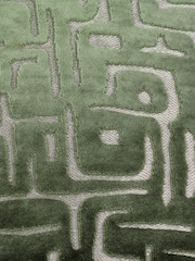 HÖEM Smoke Green Soren Cut Velvet Feather Filled Cushion - Image 5 of 6