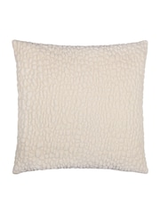 Yard Natural Pebble Textured Chenille Fibre Filled Cushion - Image 2 of 6