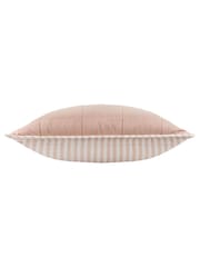 Yard Blush / Cotta Hebden Stripe Cotton Fibre Filled Cushion 55x55cm - Image 3 of 4