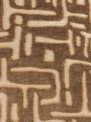 HÖEM Brown Soren Cut Velvet Feather Filled Cushion - Image 5 of 6