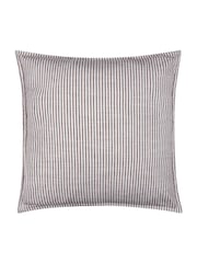 Yard Chocolate Truro Striped Cotton Feather Filled Cushion - Image 2 of 6