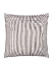 Yard Chocolate Truro Striped Cotton Feather Filled Cushion - Image 3 of 6