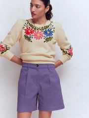 Boden Purple Chino Shorts - Image 1 of 5