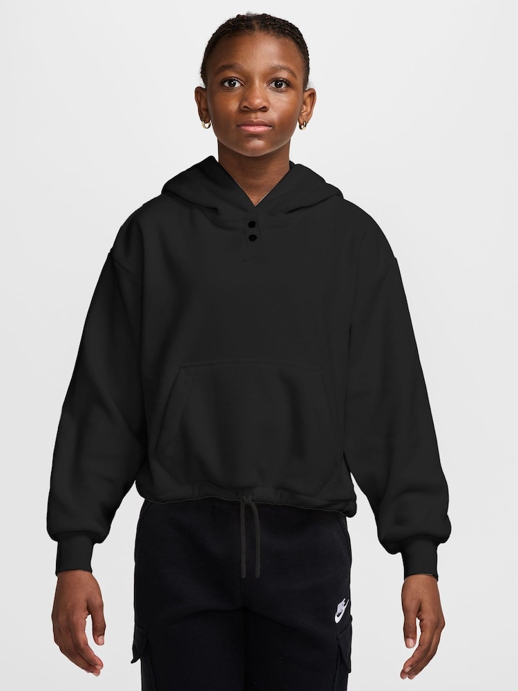 Nike Black Sportswear Fleece Long-Sleeve Hoodie - Image 1 of 3
