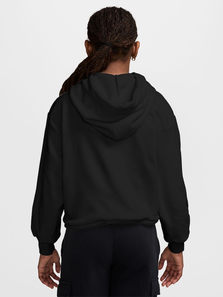 Nike Black Sportswear Fleece Long-Sleeve Hoodie - Image 2 of 3