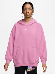 Nike Pink Rise Studio Fleece Oversized Overhead Hoodie - Image 1 of 3