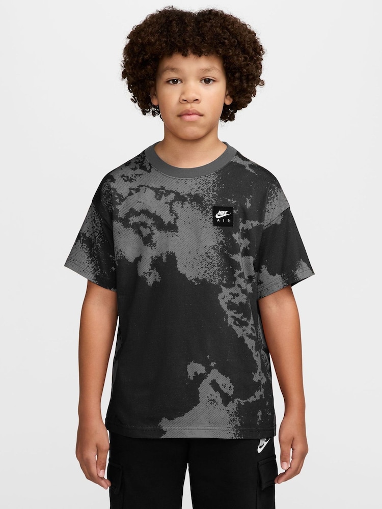 Nike Black Printed Air Logo T-Shirt - Image 1 of 3