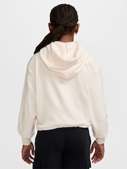 Nike Chalk White Sportswear Fleece Long-Sleeve Hoodie - Image 2 of 3
