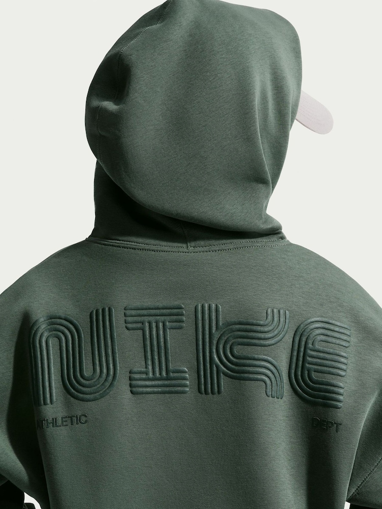 Nike Camo Green Logo Oversized Fleece Hoodie - Image 5 of 5 Nike Camo Green Logo Oversized Fleece Hoodie - Image 5 of 5