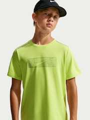 Nike Lemon Yellow Miler Dri-FIT Short-Sleeve T-Shirt - Image 3 of 5