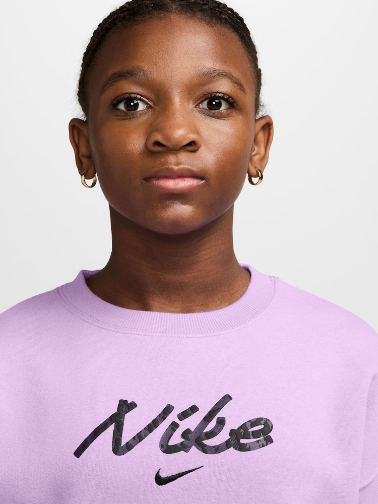 Fioletowy - Nike Studio Fleece Oversized Crew Sweatshirt - Obraz 3 z 3 Fioletowy - Nike Studio Fleece Oversized Crew Sweatshirt - Obraz 3 z 3