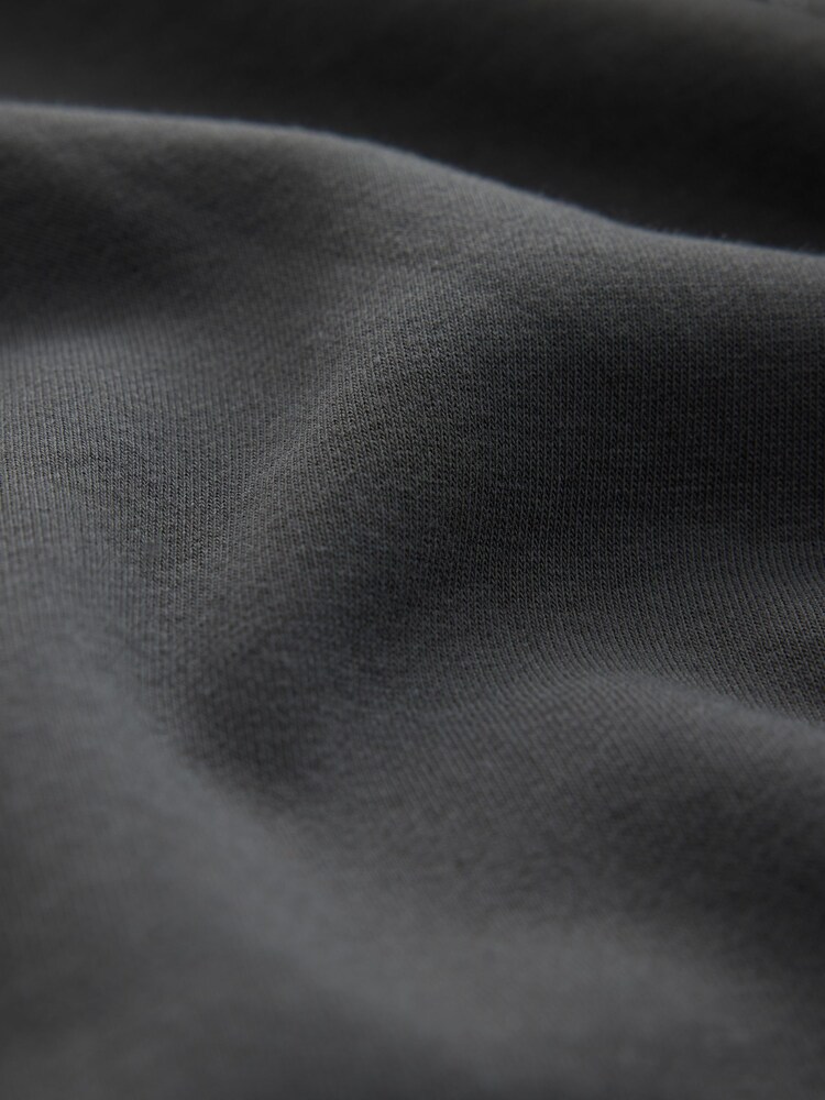 Slate Grey Cotton Rich Jersey Quarter Zip Sweatshirt - Image 7 of 7