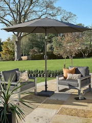 Royce Carbon Anthracite Grey Premium 3m Round Garden Parasol - Image 1 of 5