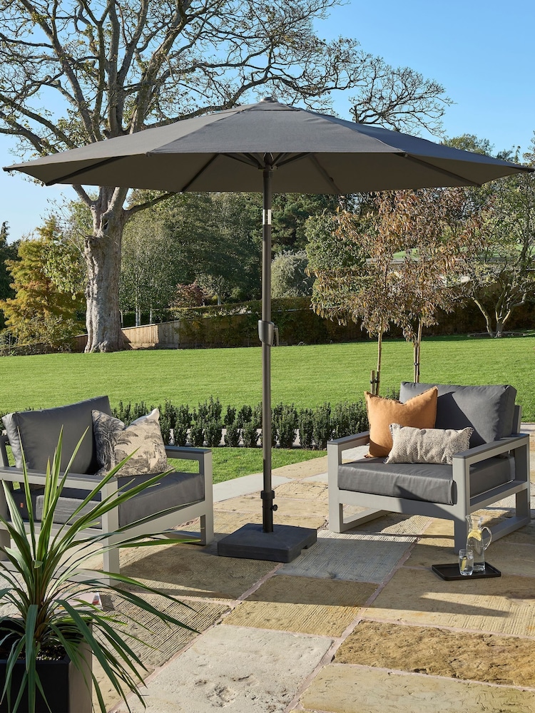 Royce Carbon Anthracite Grey Premium 3m Round Garden Parasol - Image 1 of 5