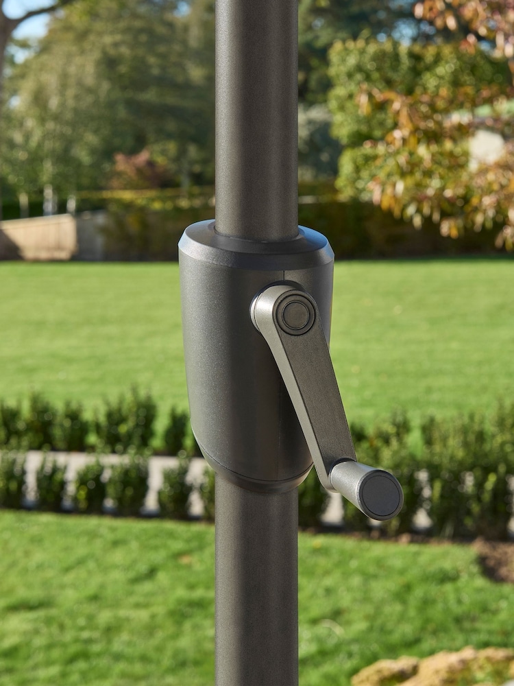 Royce Carbon Anthracite Grey Premium 3m Round Garden Parasol - Image 2 of 5