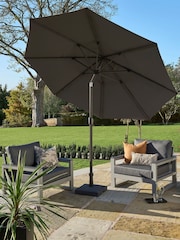 Royce Carbon Anthracite Grey Premium 3m Round Garden Parasol - Image 4 of 5