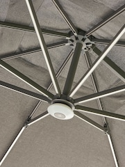 Royce Carbon Anthracite Grey Premium 3m Round Garden Parasol - Image 5 of 5