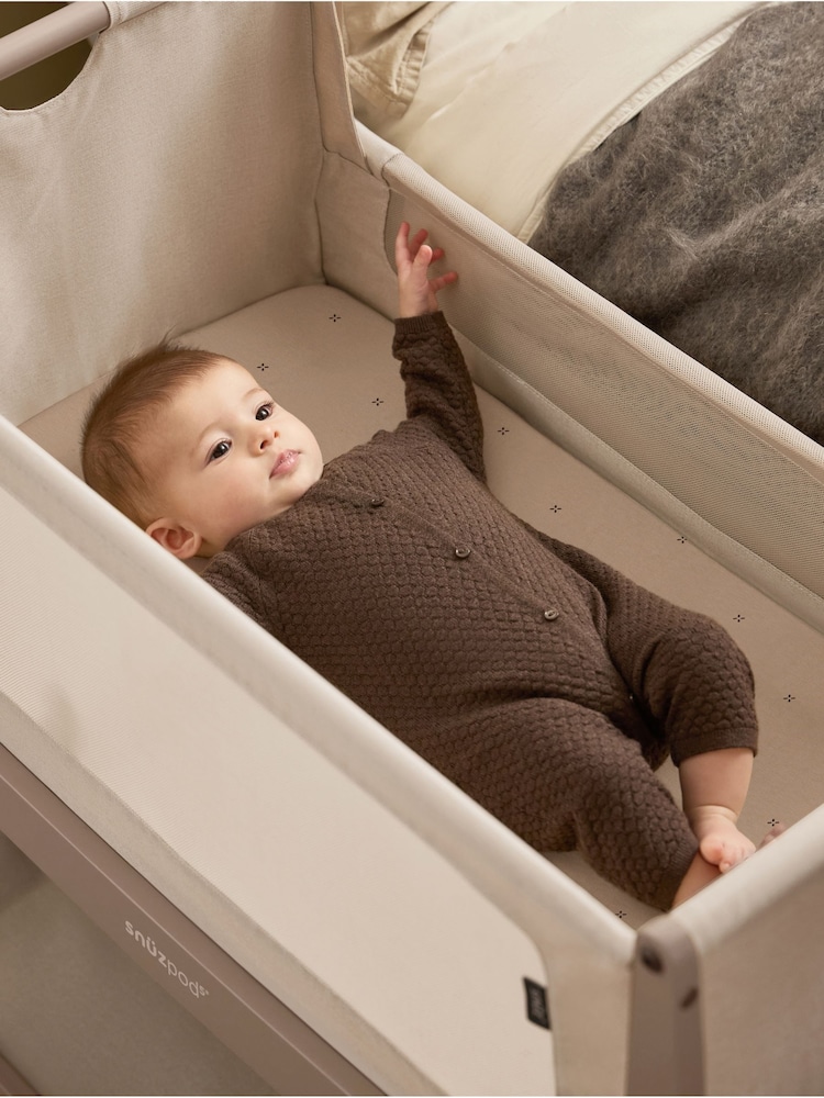 Snuz 2 Pack Mocha Cross Crib Sheets - Image 2 of 2 Snuz 2 Pack Mocha Cross Crib Sheets - Image 2 of 2