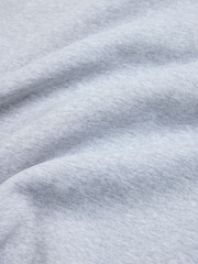 Grey Marl Cotton Rich Jersey Quarter Zip Sweatshirt - Image 8 of 8