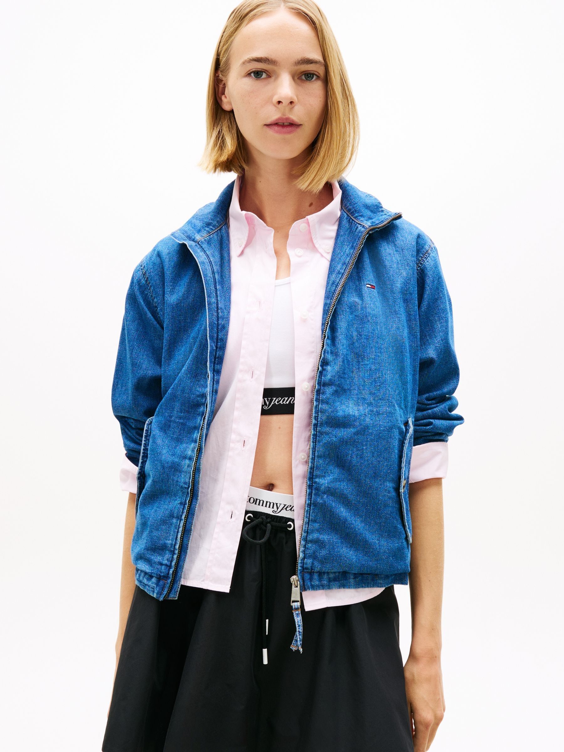 Buy Tommy Jeans Blue Zip-Thru Chambray Denim Jacket from Next