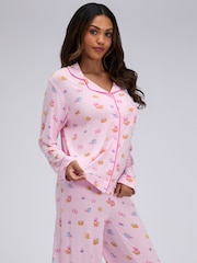 Boux Avenue Pink Breakfast Print Modal Pyjamas Set - Image 2 of 6