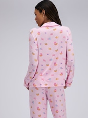 Boux Avenue Pink Breakfast Print Modal Pyjamas Set - Image 3 of 6