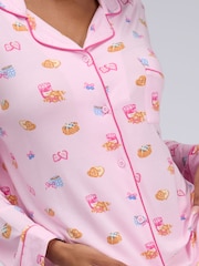Boux Avenue Pink Breakfast Print Modal Pyjamas Set - Image 5 of 6