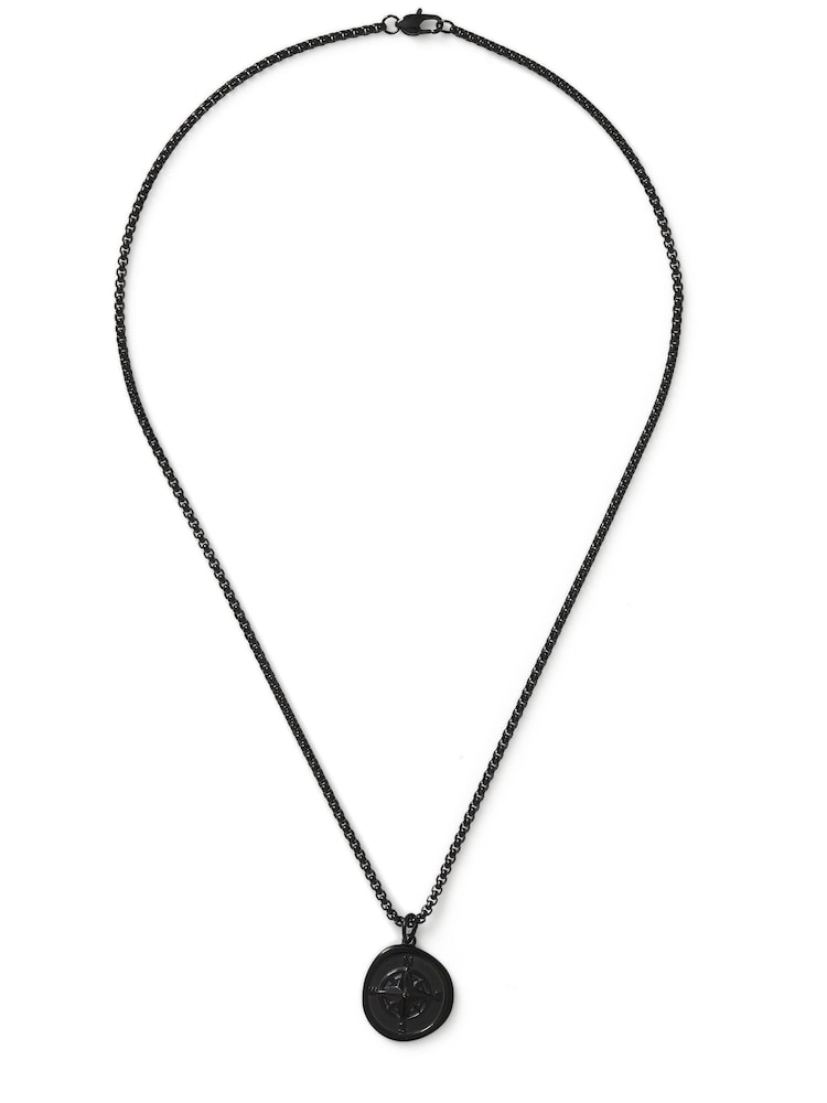 Stainless Steel Compass Black Necklace - Slika 1 od 2