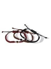 Cord Red Bracelets 3 Pack - Image 1 of 2