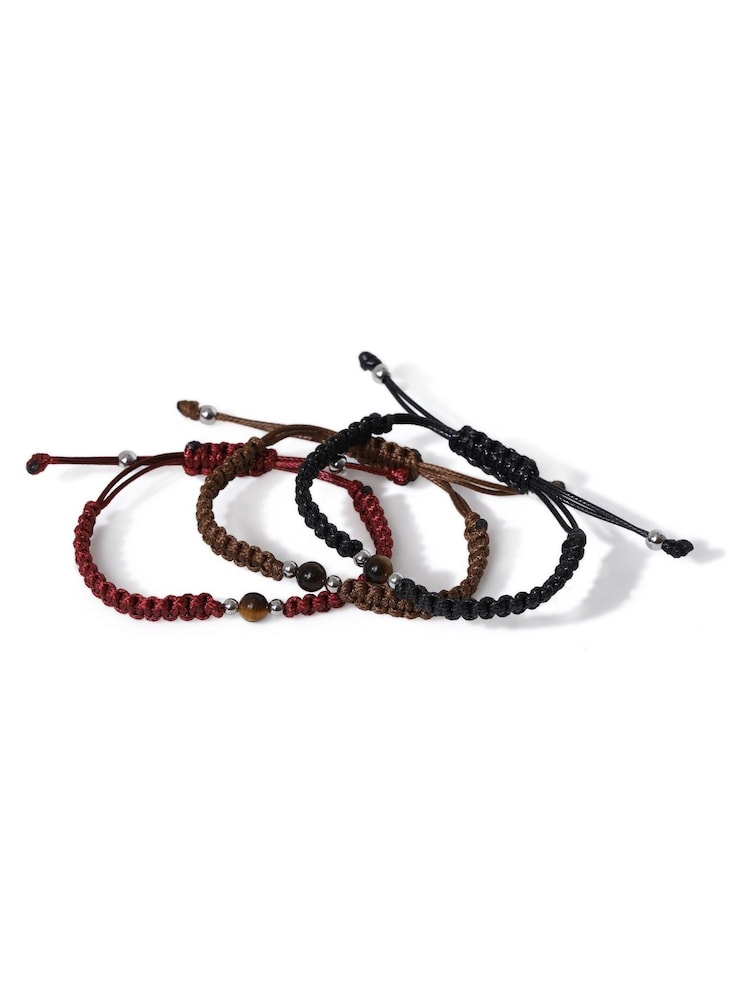 Cord Red Bracelets 3 Pack - Image 1 of 2