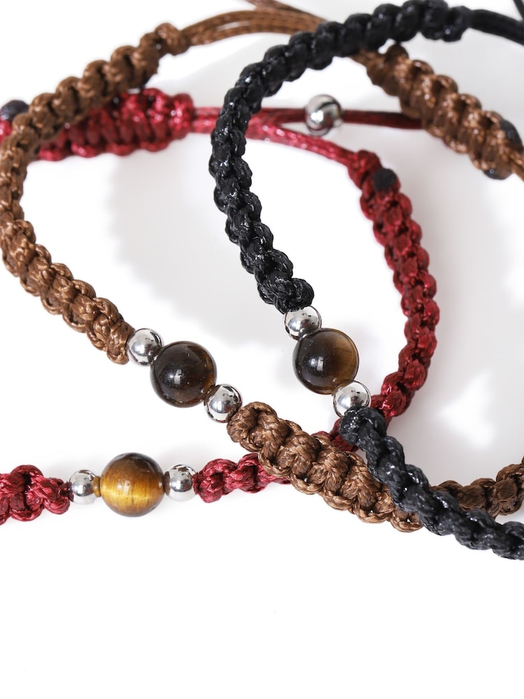 Cord Red Bracelets 3 Pack - Image 2 of 2