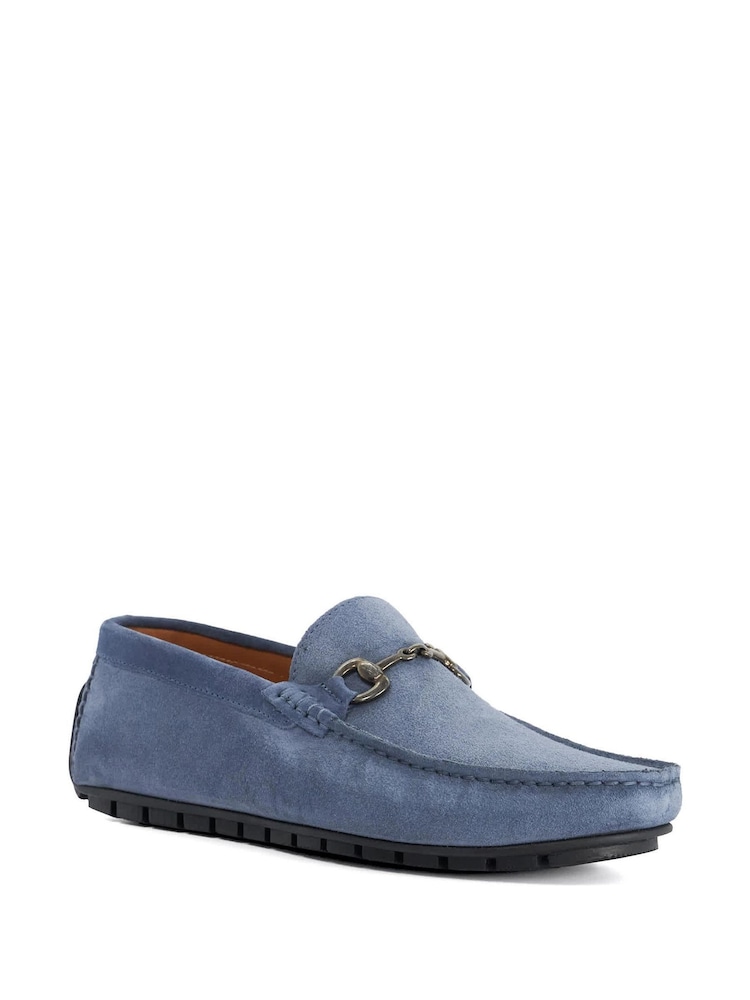 Dune London Blue Standard Fit Brackon Moccasins - Image 2 of 6