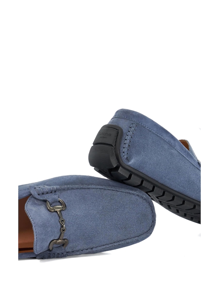 Dune London Blue Standard Fit Brackon Moccasins - Image 6 of 6