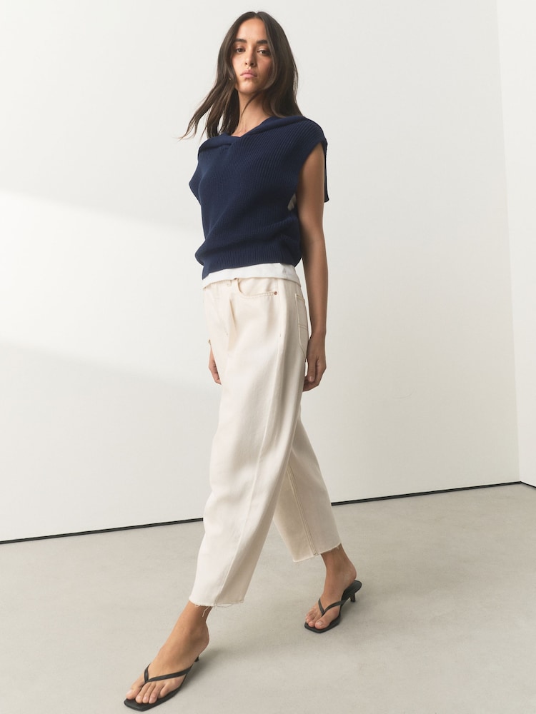 Navy Knitted Tank - Image 2 of 7