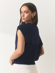 Navy Knitted Tank - Image 3 of 7