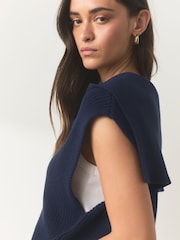 Navy Knitted Tank - Image 4 of 7
