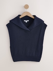 Navy Knitted Tank - Image 5 of 7