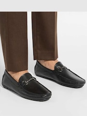 Dune London Black Regular Fit Brackon Moccasins - Image 6 of 6