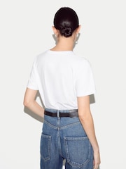 Jigsaw Supima Cotton V-Neck T-Shirt - תמונה 4 מתוך 5