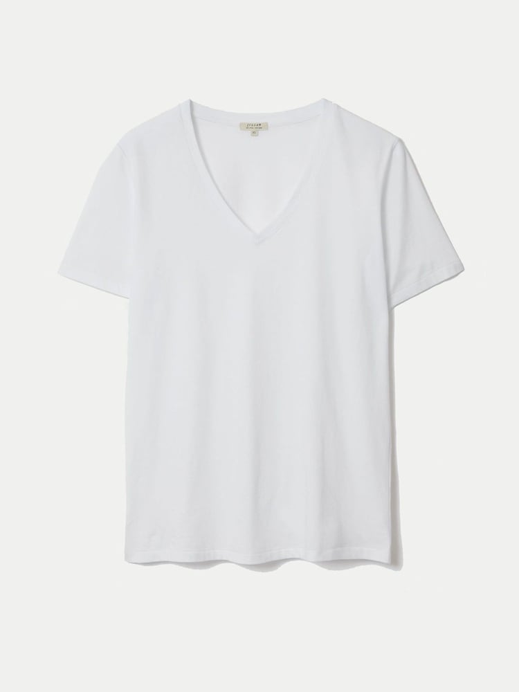 Jigsaw Supima Cotton V-Neck T-Shirt - תמונה 5 מתוך 5
