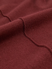 Madilim na Pula - Reiss Colette Wool-Blend Reverse-Seam Jumper with Cashmere - Larawan 8 ng 8